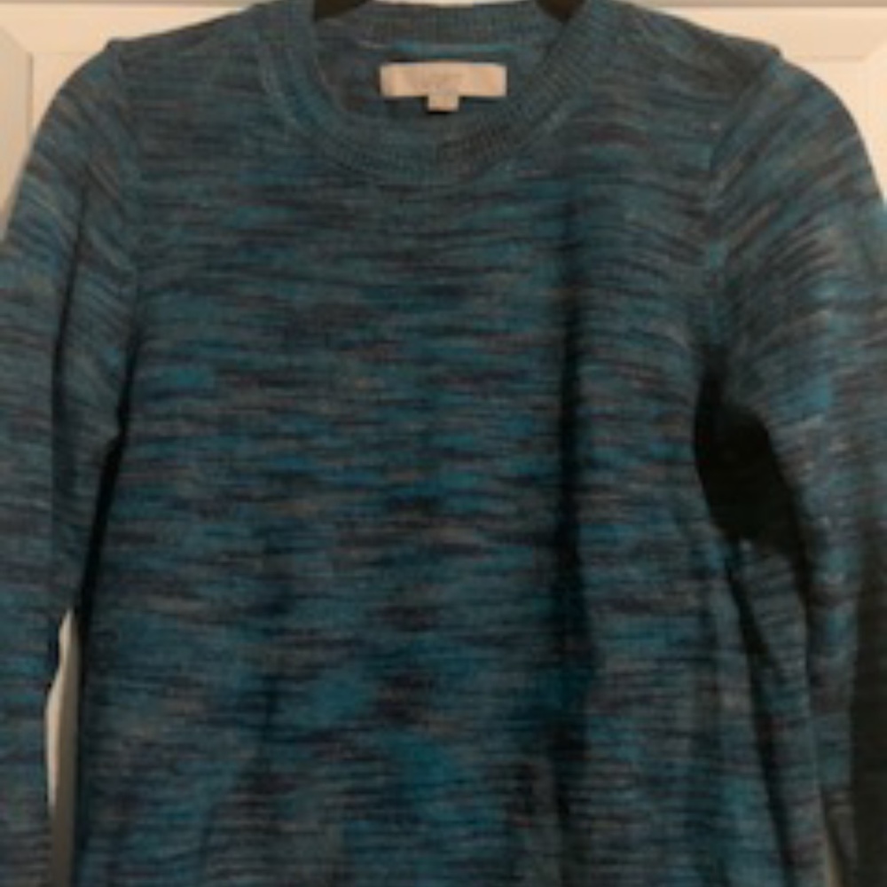 Loft Wool sweater blue/green multi colored size S